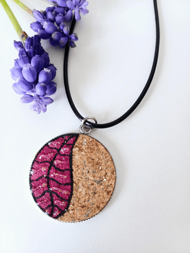 "Les Feuilles" de printemps - collier liège 