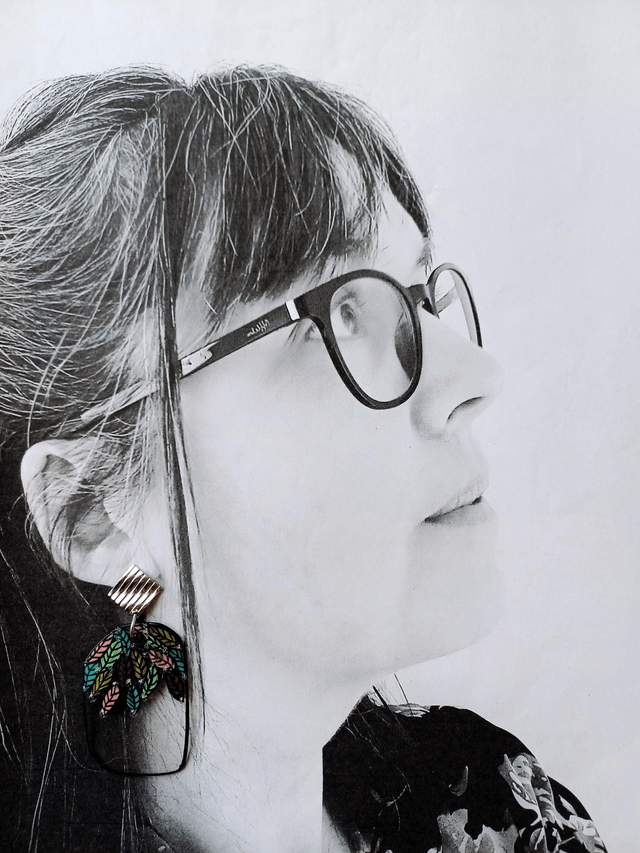 " Florilège " Boucles d'oreilles Asymétrique verres de lunettes 