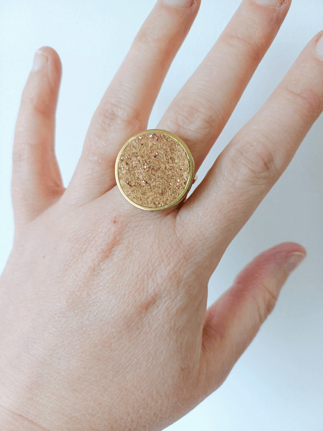 Bague liège "Les Naturelles " couleur or 