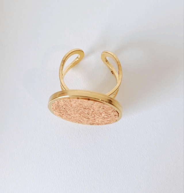 Bague liège "Les Naturelles " couleur or 