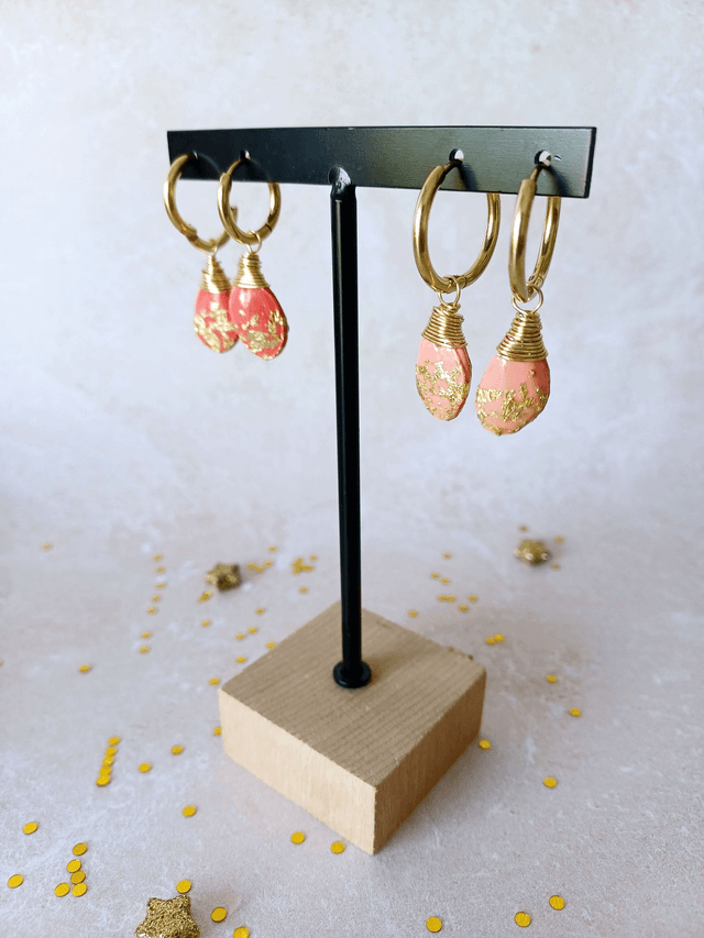 "Les Étincelles" - Florale Doré - Créole interchangeable