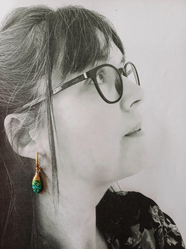 "Équinoxe" Lucioles d'été dorées - boucles d'oreilles graines de potimarron 