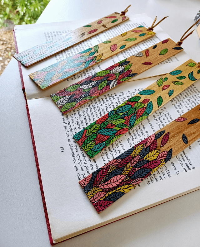 " Les Feuilles " - Marque-pages 