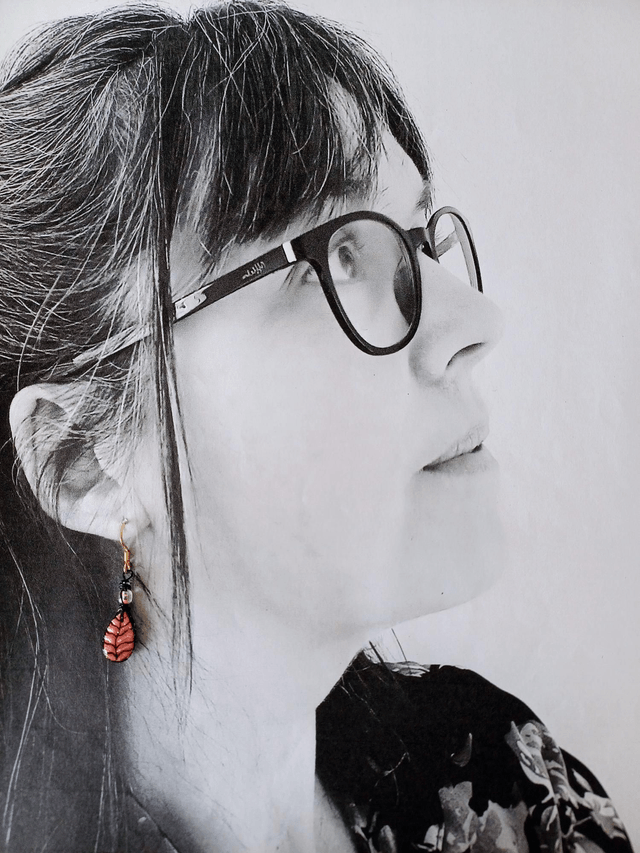 "Les Feuilles" de Printemps - Boucles d'oreilles - graines de potimarron - 