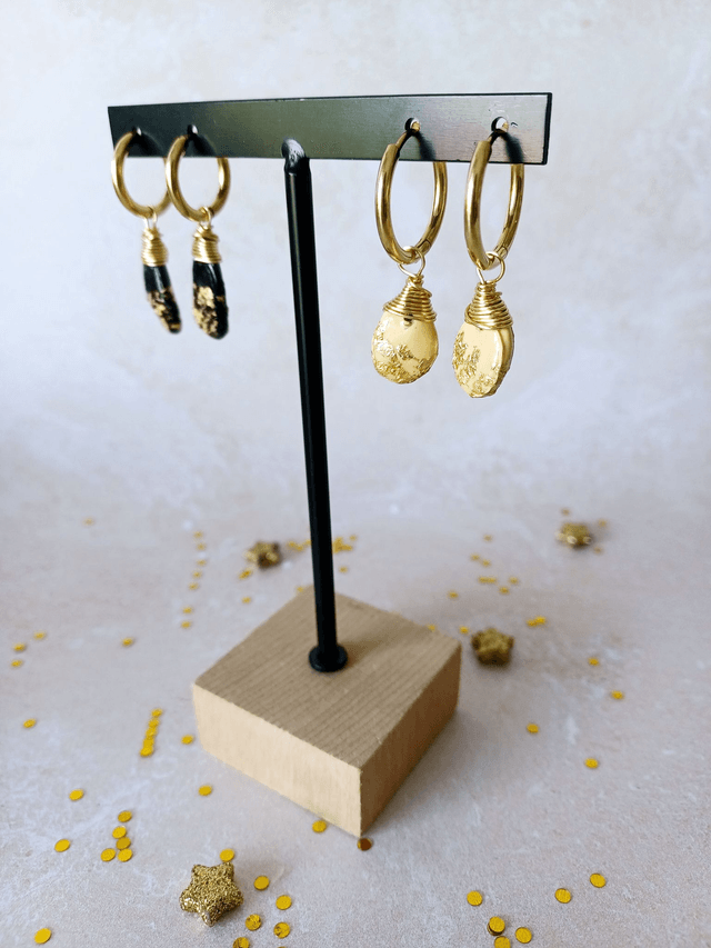 "Les Étincelles" - Intemporelle Doré- Créole interchangeable 