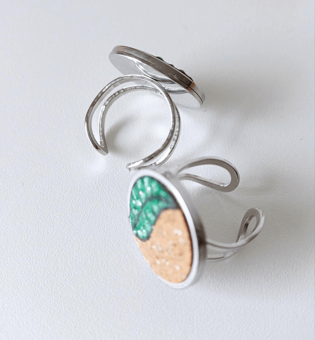 Bague liège "Les Feuilles "