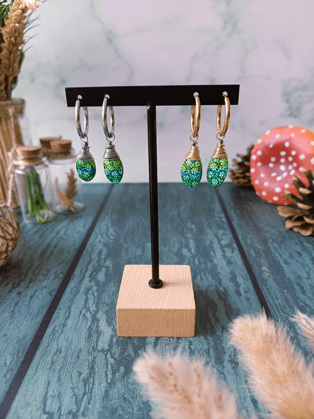 "Équinoxe" Magie d'automne argentées - boucles d'oreilles graines de potimarron 