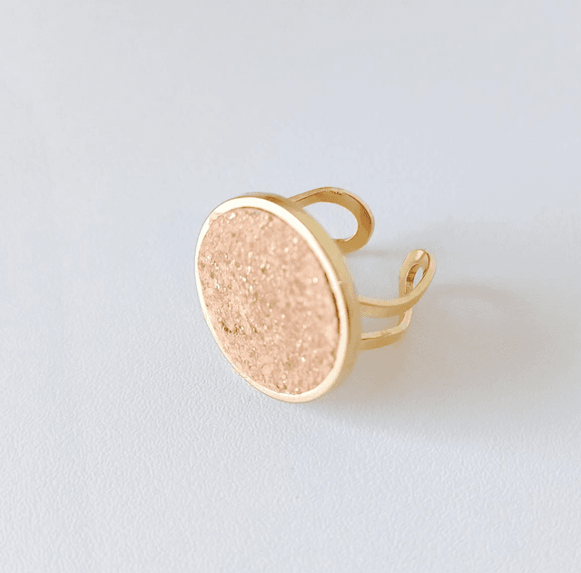 Bague liège &quot;Les Naturelles &quot; couleur or 