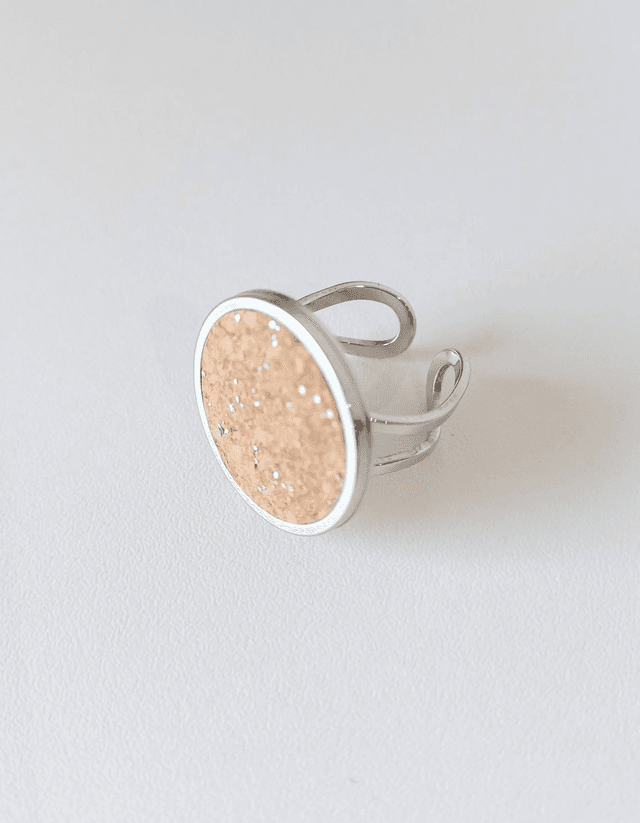 Bague liège &quot;Les Naturelles &quot; couleur argent